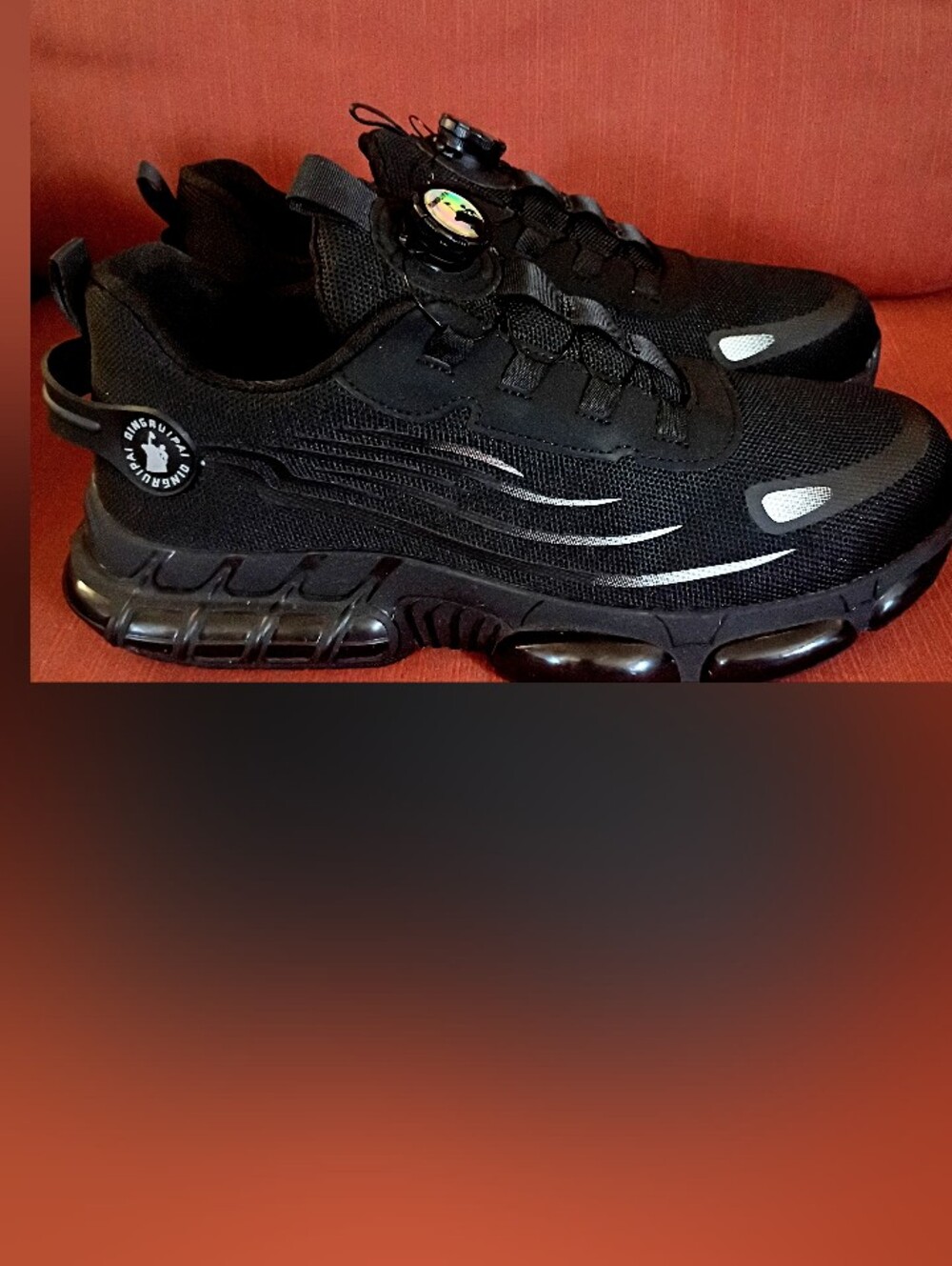 Men's Black Athletic Sneakers - Steel toe